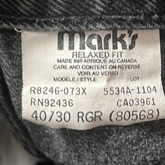 Vintage denim Marks workwear jeans size 40 made in Canada 90’s Y2K - Picture 7 of 7
